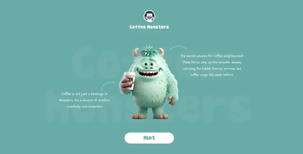 Coffee Monsters: NFT Minting Platform